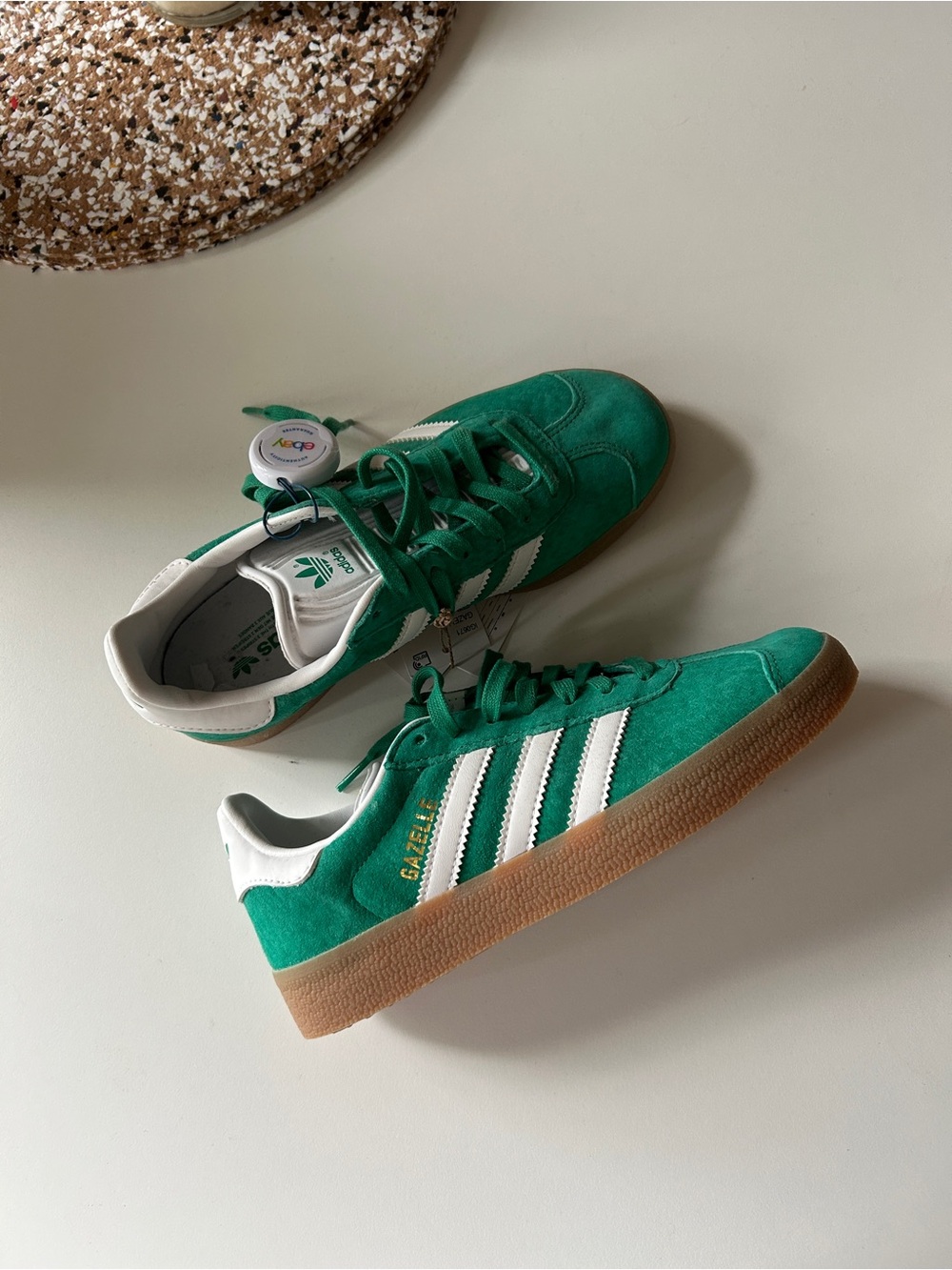 adidas Gazelle Sneakers in Green and White